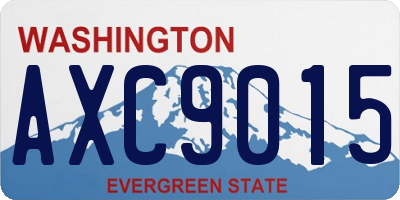 WA license plate AXC9015