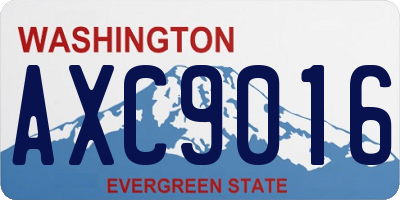 WA license plate AXC9016