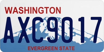 WA license plate AXC9017