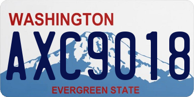 WA license plate AXC9018
