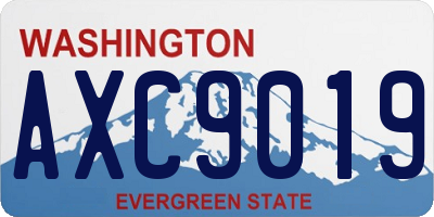 WA license plate AXC9019