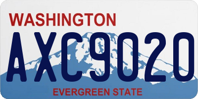WA license plate AXC9020