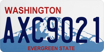 WA license plate AXC9021