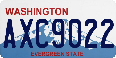 WA license plate AXC9022