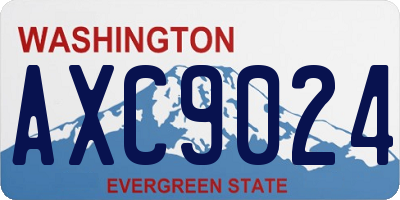 WA license plate AXC9024
