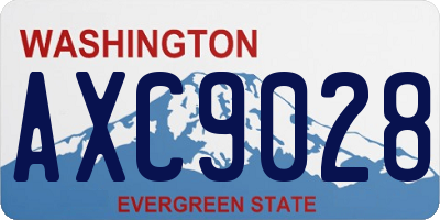 WA license plate AXC9028