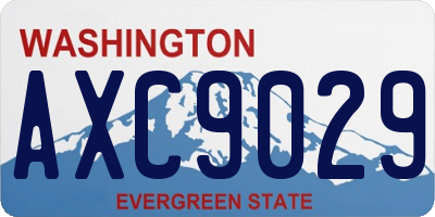 WA license plate AXC9029