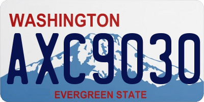 WA license plate AXC9030