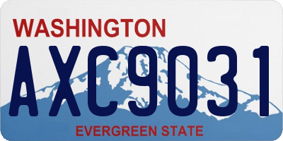 WA license plate AXC9031