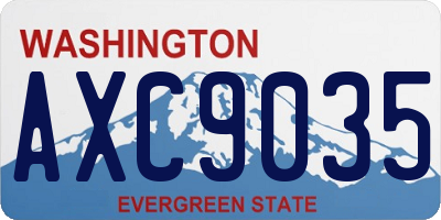 WA license plate AXC9035
