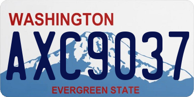 WA license plate AXC9037