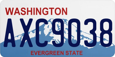 WA license plate AXC9038