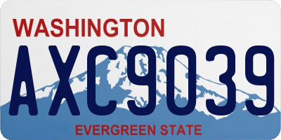 WA license plate AXC9039