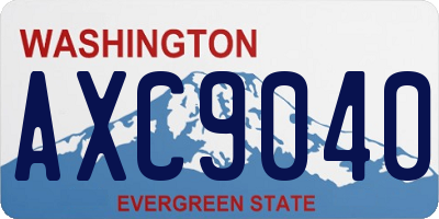 WA license plate AXC9040