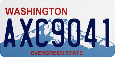 WA license plate AXC9041