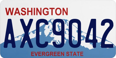WA license plate AXC9042