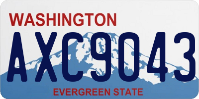 WA license plate AXC9043