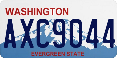 WA license plate AXC9044