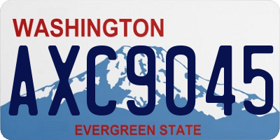 WA license plate AXC9045