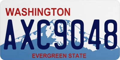 WA license plate AXC9048