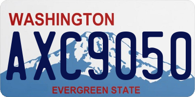 WA license plate AXC9050