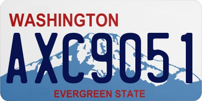 WA license plate AXC9051