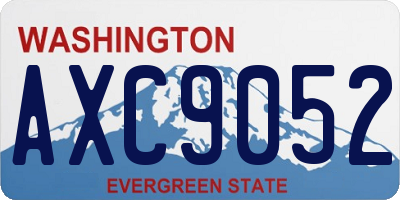 WA license plate AXC9052