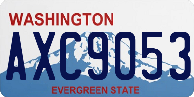 WA license plate AXC9053