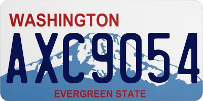 WA license plate AXC9054