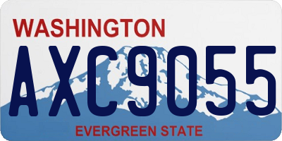 WA license plate AXC9055