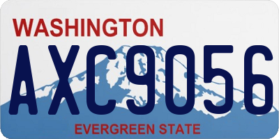 WA license plate AXC9056