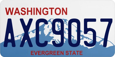 WA license plate AXC9057