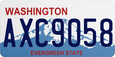 WA license plate AXC9058