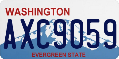 WA license plate AXC9059