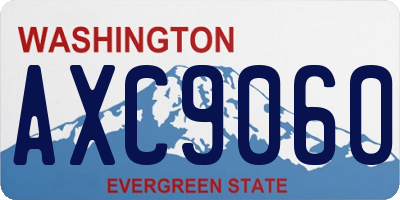 WA license plate AXC9060