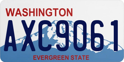 WA license plate AXC9061