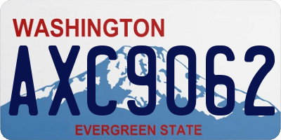 WA license plate AXC9062