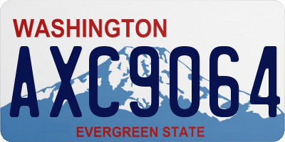 WA license plate AXC9064