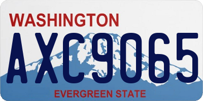 WA license plate AXC9065