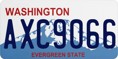 WA license plate AXC9066