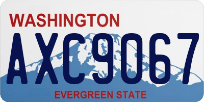 WA license plate AXC9067