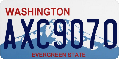 WA license plate AXC9070