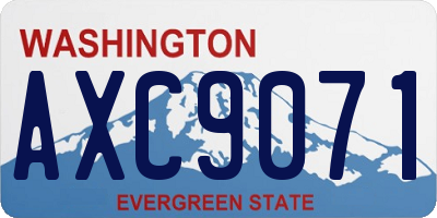 WA license plate AXC9071