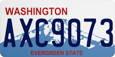 WA license plate AXC9073