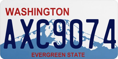 WA license plate AXC9074