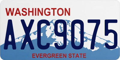 WA license plate AXC9075