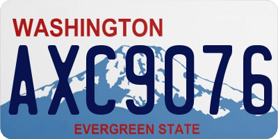 WA license plate AXC9076