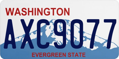 WA license plate AXC9077