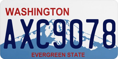 WA license plate AXC9078