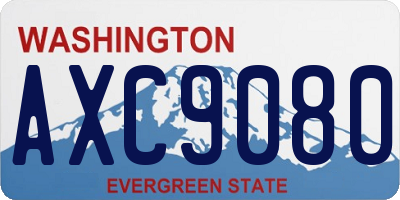 WA license plate AXC9080